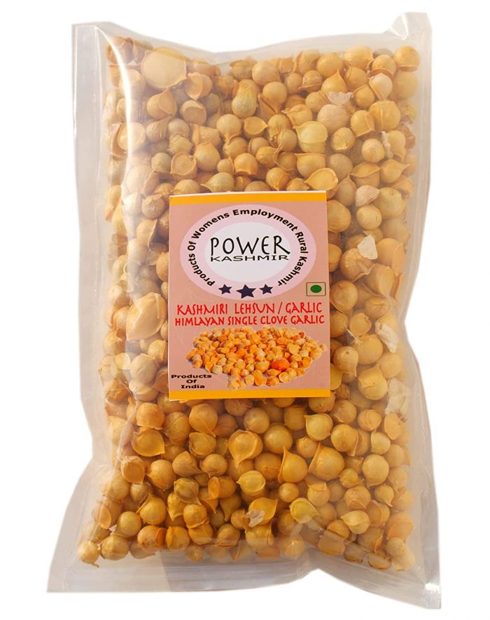 Power Kashmir Kashmiri Garlic / Lehsun | Himlayan Single Clove Garlic , Lassan , Lasun (250 g)